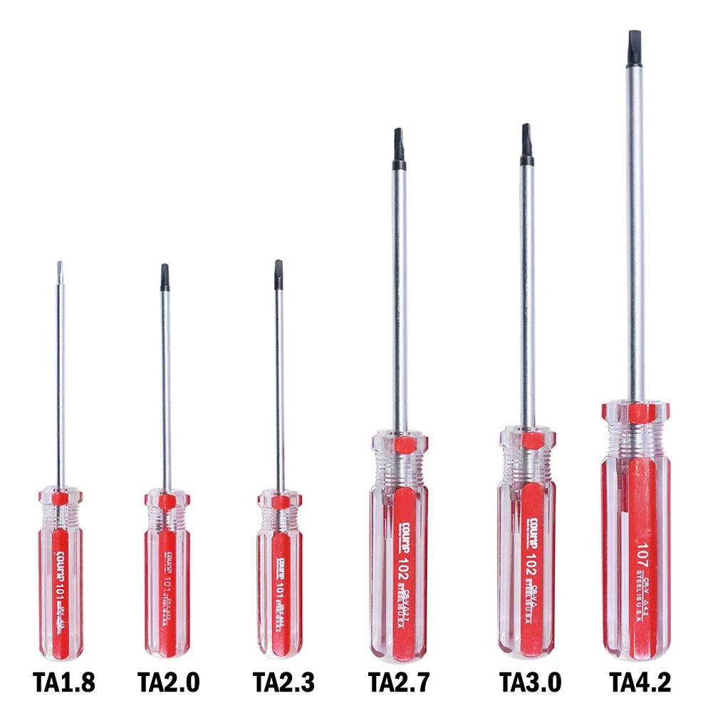 6pcs Triangle Screwdriver TA1.8 TA2.0 TA2.3 TA2.7 TA3.0 TA4.2 Multipurpose Household Electrician Removal Repair Tool 2
6pcs Triangle Screwdriver TA1.8 TA2.0 TA2.3 TA2.7 TA3.0 TA4.2 Multipurpose Household Electrician Removal Repair Tool 2