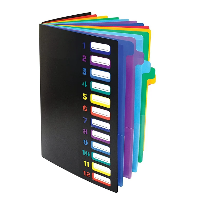 24 Clear Pocket Expanding File Folder 12 Colored Tabs,Holds 300 Sheets, File Organizer,Numbered Index On Cover
24 Clear Pocket Expanding File Folder 12 Colored Tabs,Holds 300 Sheets, File Organizer,Numbered Index On Cover