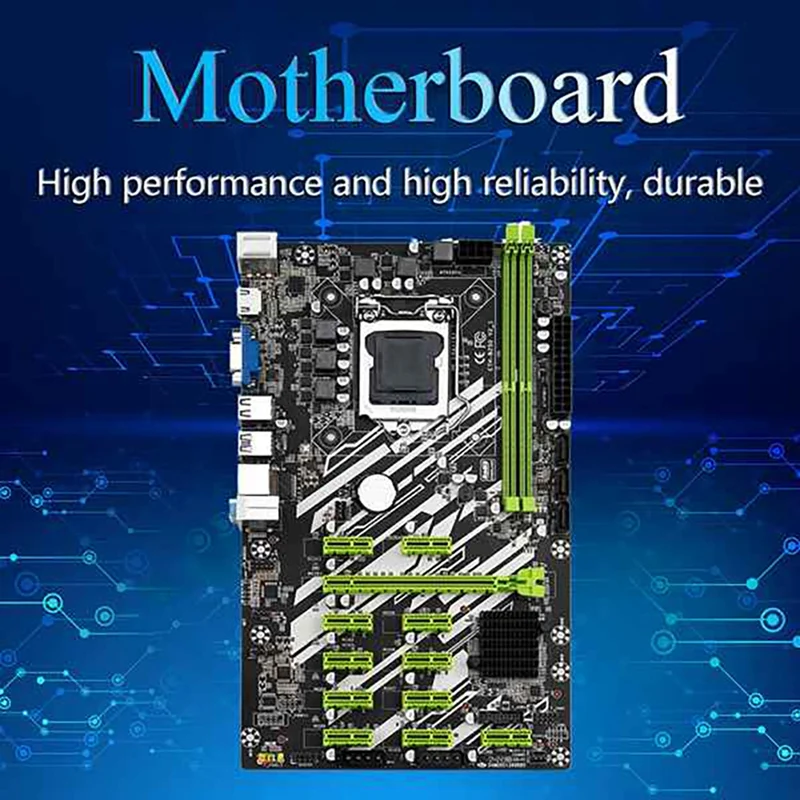 B250 BTC Mining Motherboard with G3900 CPU+SATA Cable 12 PCI-E Slots LGA1151 DDR4 RAM SATA3.0 USB3.0 Support VGA+HD
B250 BTC Mining Motherboard with G3900 CPU+SATA Cable 12 PCI-E Slots LGA1151 DDR4 RAM SATA3.0 USB3.0 Support VGA+HD