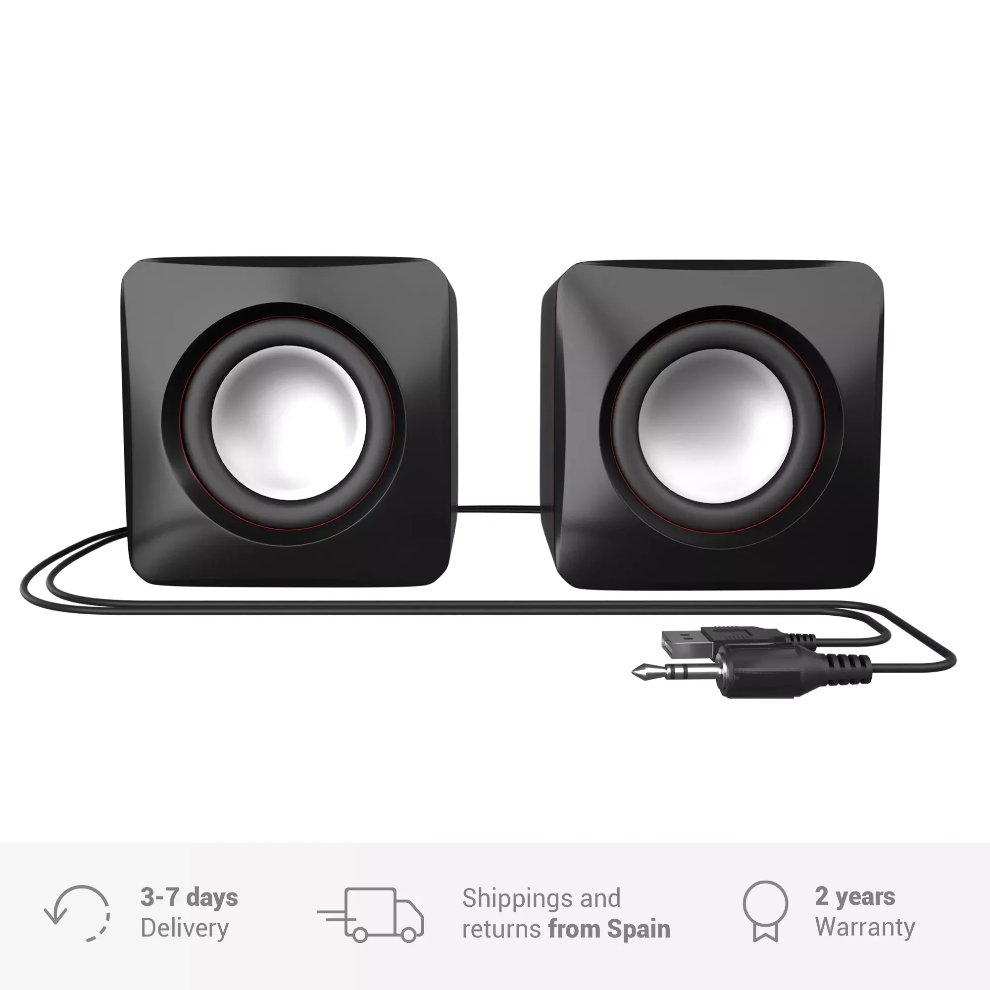 NEW2023 MAS0, Gaming speakers, black, 8W power, 3D 2.0 sound, 3.5mm + USB Jack, /Mac/Smartphone /Tablet
NEW2023 MAS0, Gaming speakers, black, 8W power, 3D 2.0 sound, 3.5mm + USB Jack, /Mac/Smartphone /Tablet