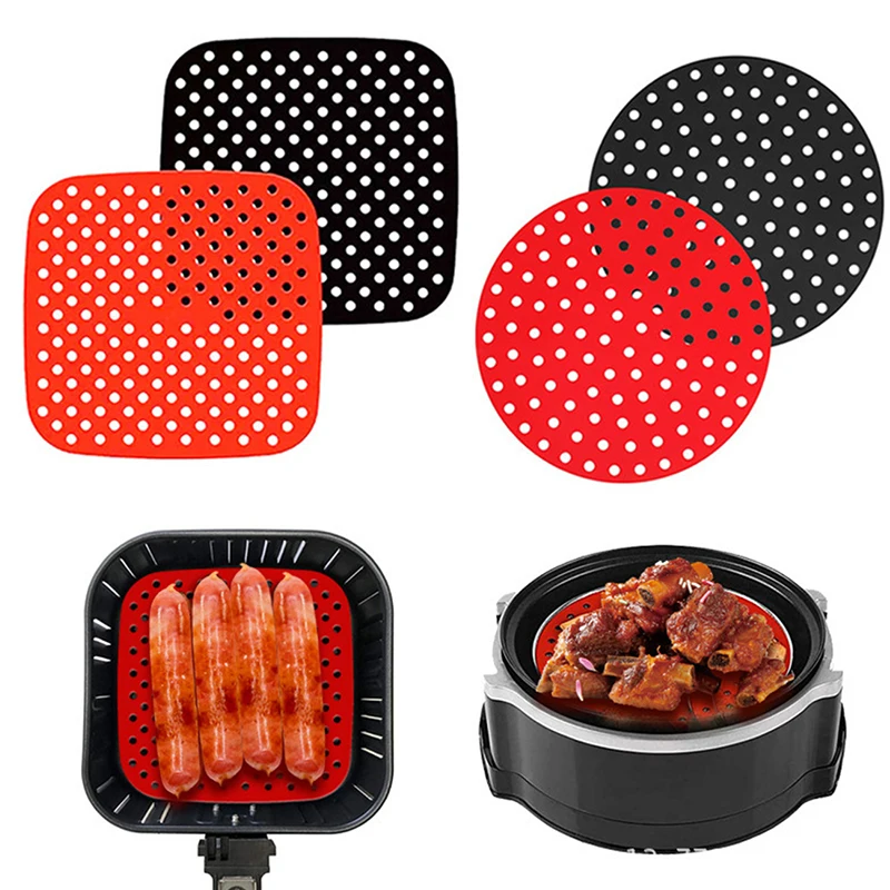 Reusable Silicone Round Square Air Fryer Liner Mat Non-Stick Steamer Pad Baking Inner Liner Cooking Mat For Kitchen Accessories
Reusable Silicone Round Square Air Fryer Liner Mat Non-Stick Steamer Pad Baking Inner Liner Cooking Mat For Kitchen Accessories