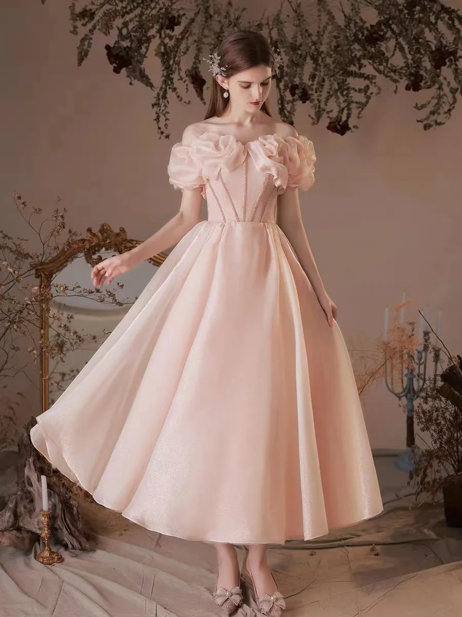 Light Luxury Pink Prom Dress For Women Boat Neck A-Line Knee-Length Elegant Lace Up 2023 New Arrival Female Formal Gowns Vestido
Light Luxury Pink Prom Dress For Women Boat Neck A-Line Knee-Length Elegant Lace Up 2023 New Arrival Female Formal Gowns Vestido