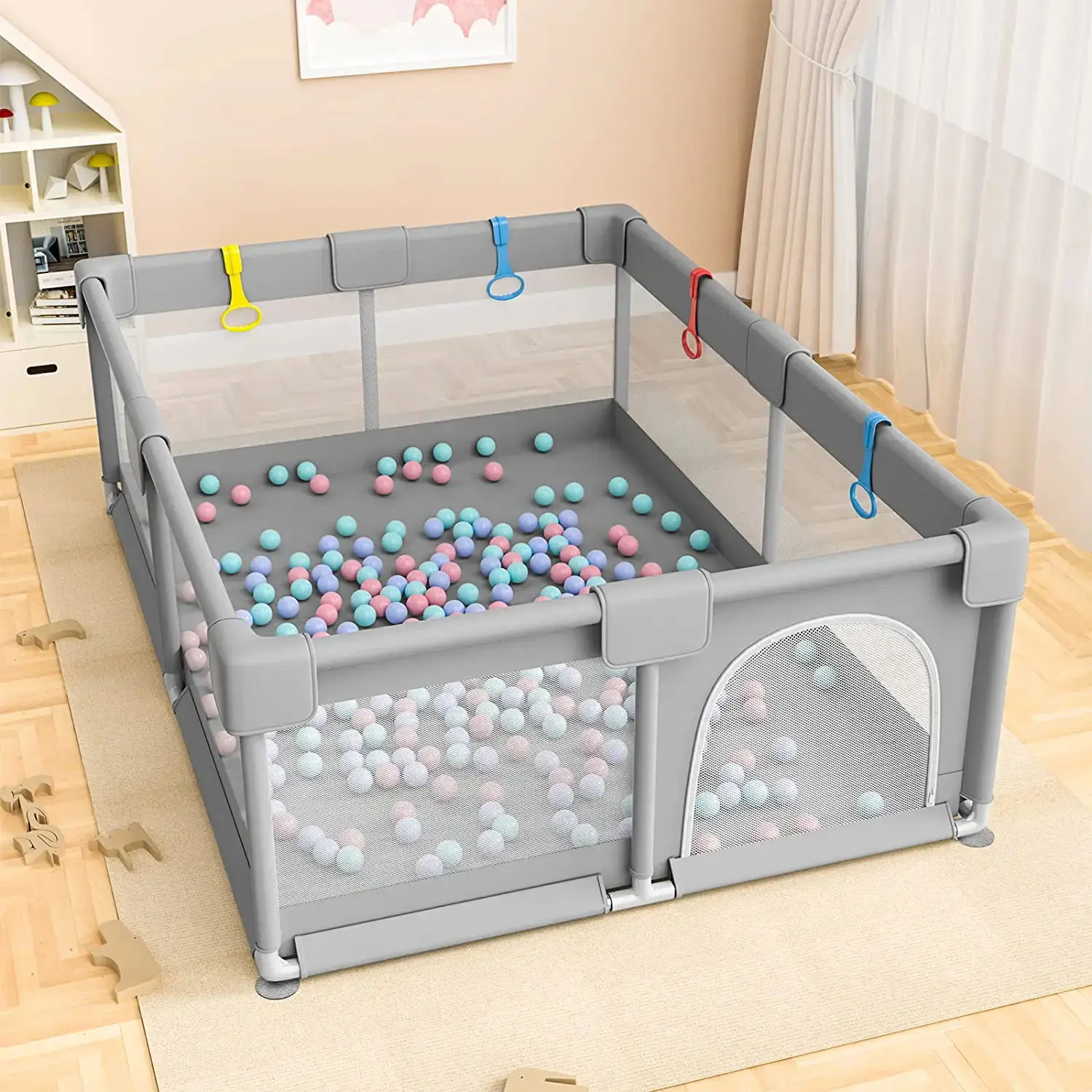 

Popular Selling Baby Playpens Double Gates Children Safety Yard Kids Playpen soft play fence