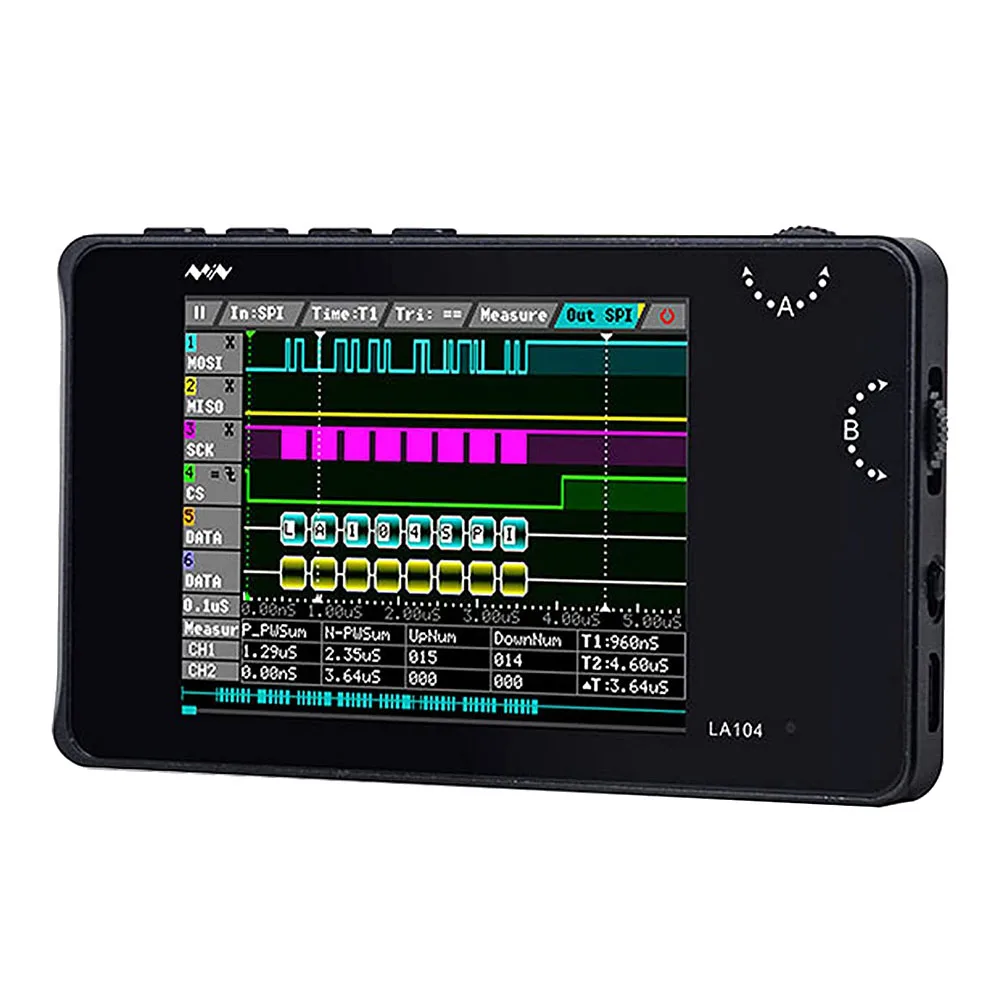 Портативный логический анализатор LA104 SPI I2C UART с максимальной частотой дискретизации 100 Мвыб/с
Портативный логический анализатор LA104 SPI I2C UART с максимальной частотой дискретизации 100 Мвыб/с