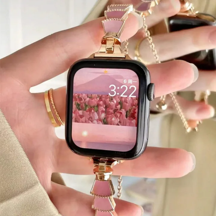 Women Gold Wristband for Apple Watch Band 7 6 Se 41mm 45mm 38mm 42mm Lady Luxury Metal Shell Bracelet for IWatch 2 3 4 5 Strap
Women Gold Wristband for Apple Watch Band 7 6 Se 41mm 45mm 38mm 42mm Lady Luxury Metal Shell Bracelet for IWatch 2 3 4 5 Strap