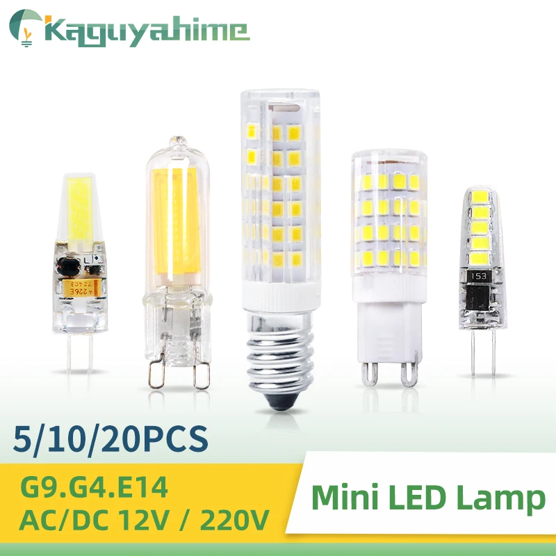 

KPS 5/10/20Pcs Lot G9 G4 E14 Lamp Bulb Dimmable Bulbs 3w 5w 9w 220V AC/DC 12V SMD2835 COB G4 LED G9 Lamps Replace Halogen Light