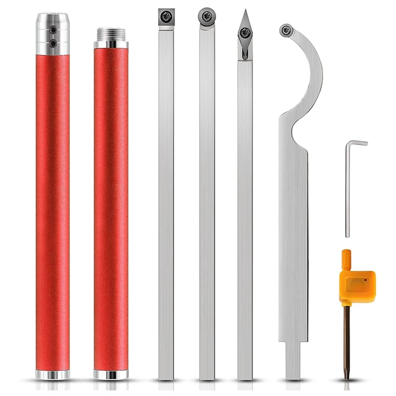 Lathe Tools Set Of 4, Quick Replacement Wood Lathe Tools Latest Version Carbide Lathe Tools, Carbide Turning Tools-ABUX
Lathe Tools Set Of 4, Quick Replacement Wood Lathe Tools Latest Version Carbide Lathe Tools, Carbide Turning Tools-ABUX