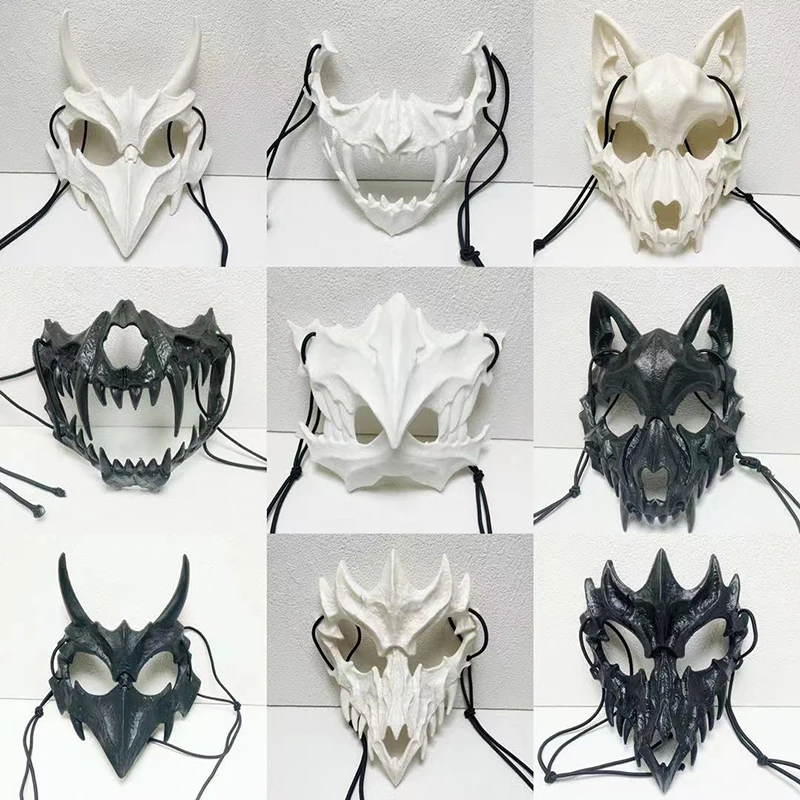 Half Face Mask Japanese Anime Dragon God Werewolf Cosplay Skull Mask Unisex Plastic Halloween Masquerade Carnival Party Props
Half Face Mask Japanese Anime Dragon God Werewolf Cosplay Skull Mask Unisex Plastic Halloween Masquerade Carnival Party Props