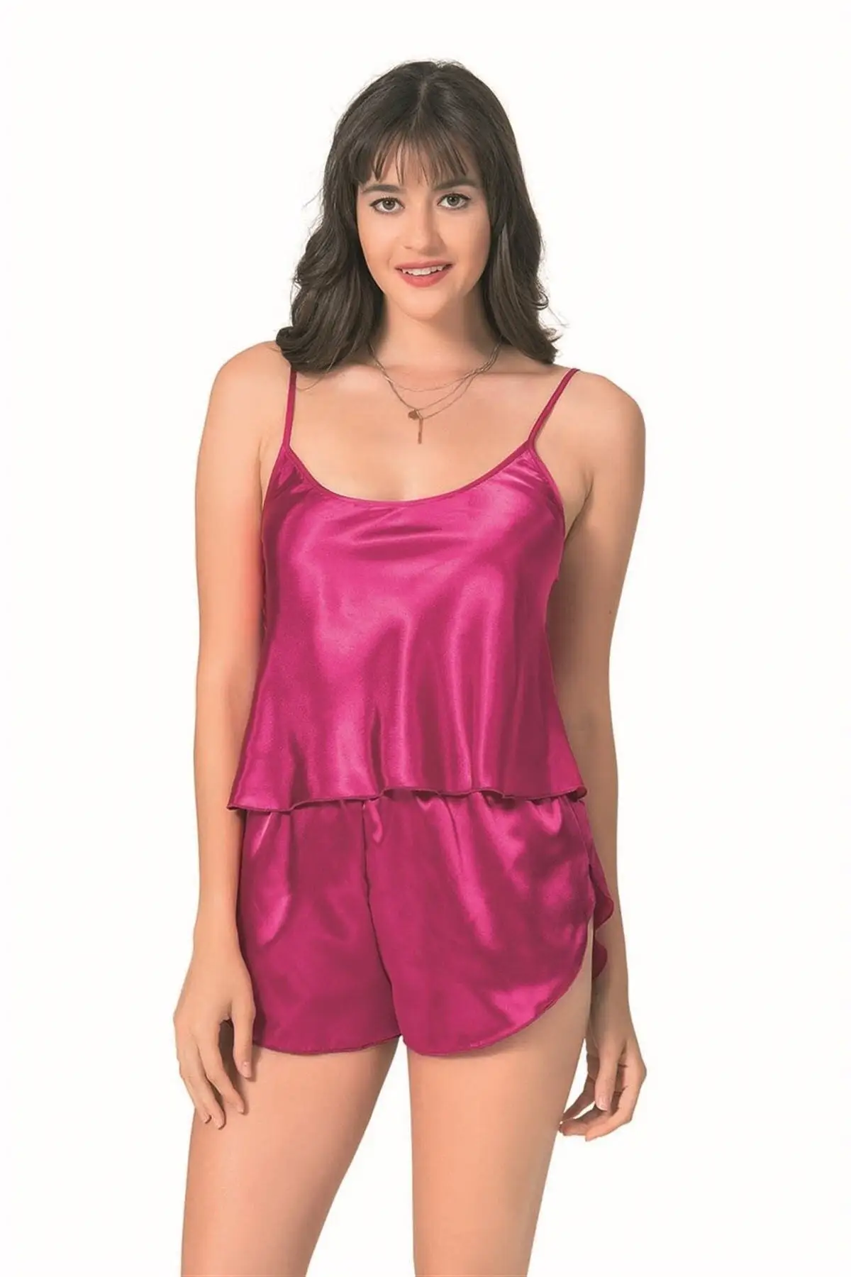 Women Nightgown Cherry Satin Babydoll Shorts Set New Night Dress Female Sleepwear Nightwear Nightwear
Women Nightgown Cherry Satin Babydoll Shorts Set New Night Dress Female Sleepwear Nightwear Nightwear