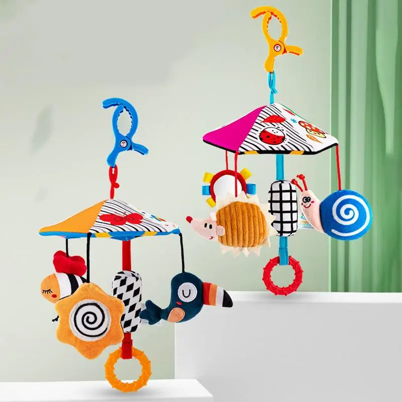 

Музыкальная мобиль для детской кроватки, удобные прикроватные игрушки с зеркалом, многоразовая спиральная игрушка для коляски, Колокольчик для кровати, музыкальная игрушка, подвесные украшения