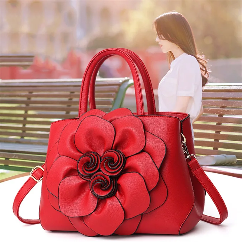 Flowers Appliques PU Leather Handbag Women Shoulder Bag Luxury Handbags Women Bags Designer Large Capacity Crossbody Bag 
Flowers Appliques PU Leather Handbag Women Shoulder Bag Luxury Handbags Women Bags Designer Large Capacity Crossbody Bag