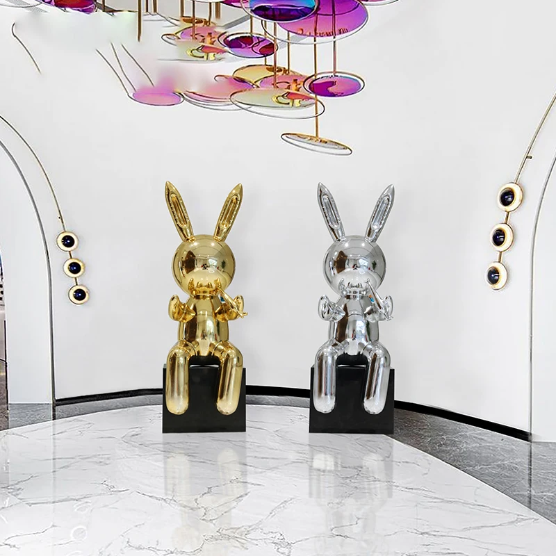Cute Cartoon Rabbit Floor Light Luxury Decoration Living Room Interior Soft Outfit Crafts Shopping Mall Hall GRP Sculpture
Cute Cartoon Rabbit Floor Light Luxury Decoration Living Room Interior Soft Outfit Crafts Shopping Mall Hall GRP Sculpture