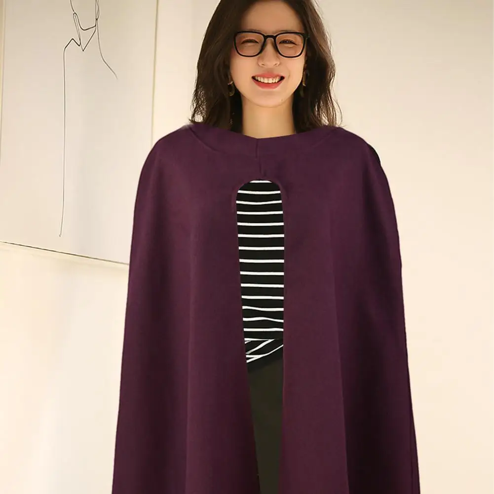 Women Cloak Stylish Women's Winter Cape Hooded Warm Sleeveless Outdoor Cloak Shawl for A Fashionable Cozy Look Woolen Cloak Coat 
Women Cloak Stylish Women's Winter Cape Hooded Warm Sleeveless Outdoor Cloak Shawl for A Fashionable Cozy Look Woolen Cloak Coat