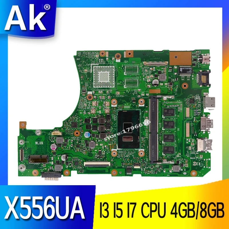 X556UA Mainboard For ASUS A556U X556U X556UF X556UV X556UAM X556UJ X556UAK Laptop Motherboard I3 I5 I7 CPU DDR3L/DDR4 4GB/8GB
X556UA Mainboard For ASUS A556U X556U X556UF X556UV X556UAM X556UJ X556UAK Laptop Motherboard I3 I5 I7 CPU DDR3L/DDR4 4GB/8GB