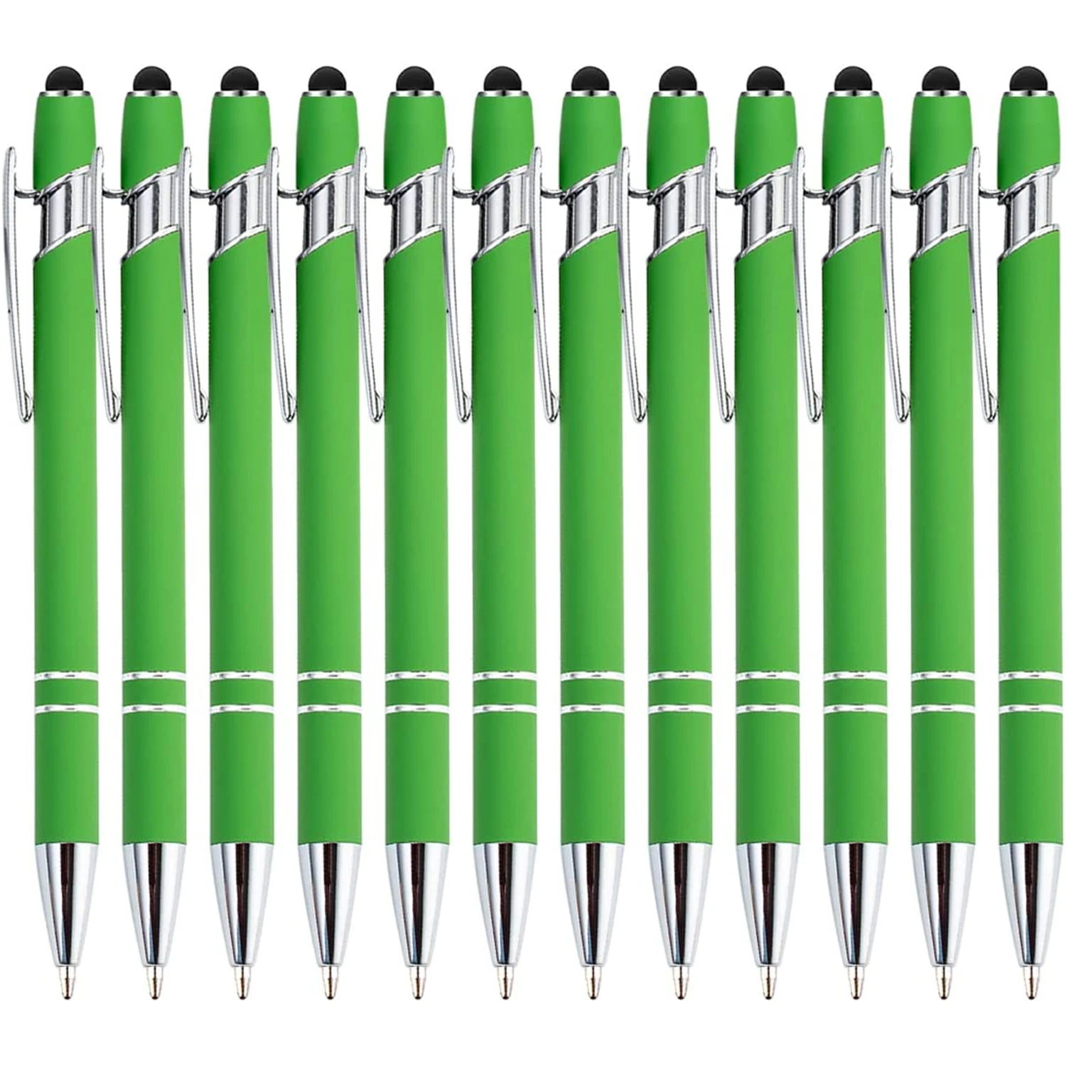 12 Pieces Ballpoint Pen With Stylus Tip, Metal Stylus Pen , 1.0 mm Black Ink Click Pen for Office School Stationery Supplies
12 Pieces Ballpoint Pen With Stylus Tip, Metal Stylus Pen , 1.0 mm Black Ink Click Pen for Office School Stationery Supplies