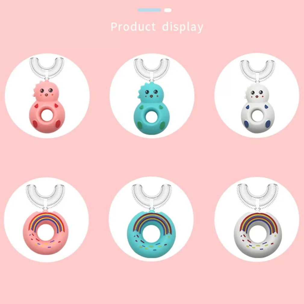 NEW2023 Children 360 Degree Doughnut Manual Toothbrush Kids Silicone U-shaped Tooth Brush Cartoon Gift For 2-6-12 Years Old
NEW2023 Children 360 Degree Doughnut Manual Toothbrush Kids Silicone U-shaped Tooth Brush Cartoon Gift For 2-6-12 Years Old