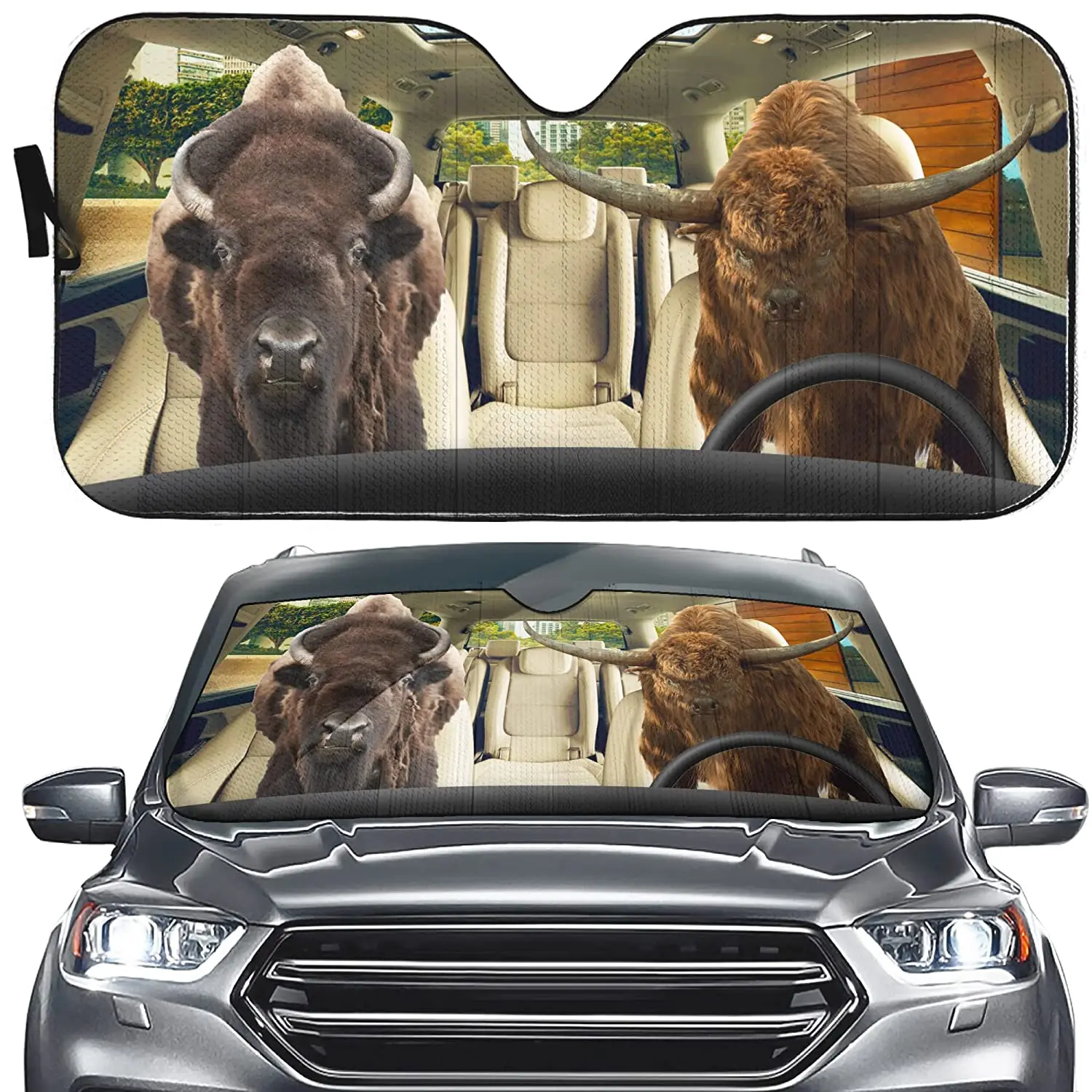 Windshield Front Window Bison Car Sunshade Cover, Bison Driving Anti UV Sun Shade,Protect Car Cool,Auto Sunshade Summer Visor Fu
Windshield Front Window Bison Car Sunshade Cover, Bison Driving Anti UV Sun Shade,Protect Car Cool,Auto Sunshade Summer Visor Fu