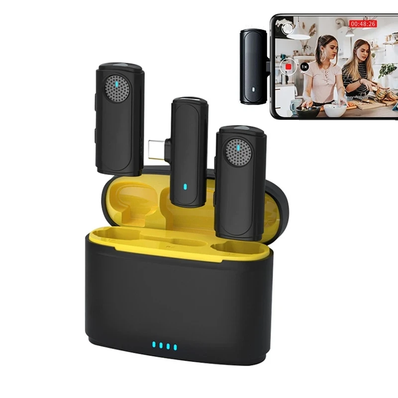 Professional Wireless Lavalier Microphone 8H Lavalier Mic For Phone Pad Android USB-C PC Audio Video Recording Live Interviews 
Professional Wireless Lavalier Microphone 8H Lavalier Mic For Phone Pad Android USB-C PC Audio Video Recording Live Interviews