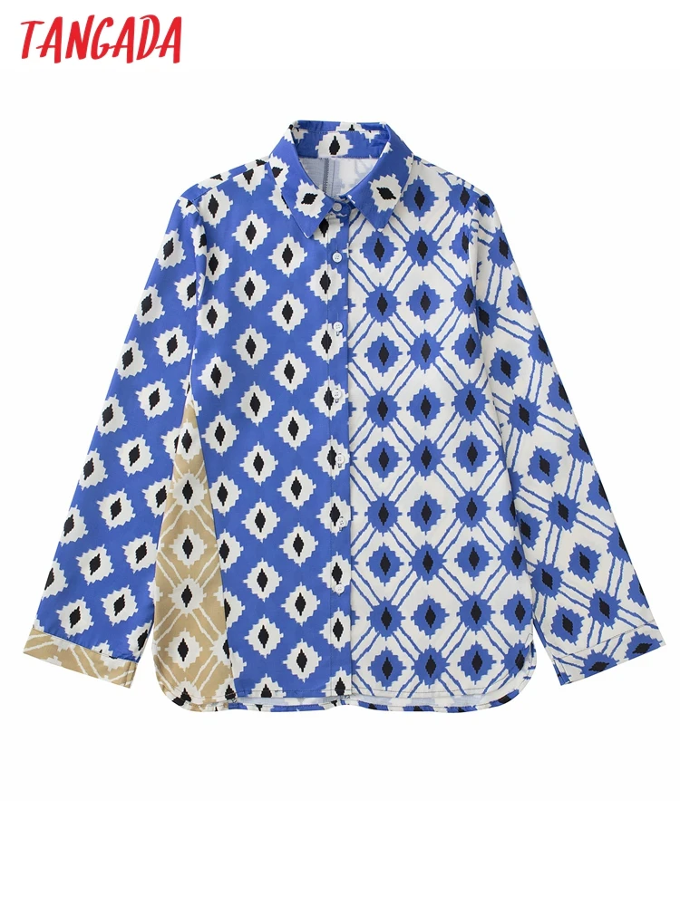 Tangada 2022 Women Blue Geometry Print Shirt Blouse Long Sleeve Chic Female Office Lady Tops JE117
Tangada 2022 Women Blue Geometry Print Shirt Blouse Long Sleeve Chic Female Office Lady Tops JE117