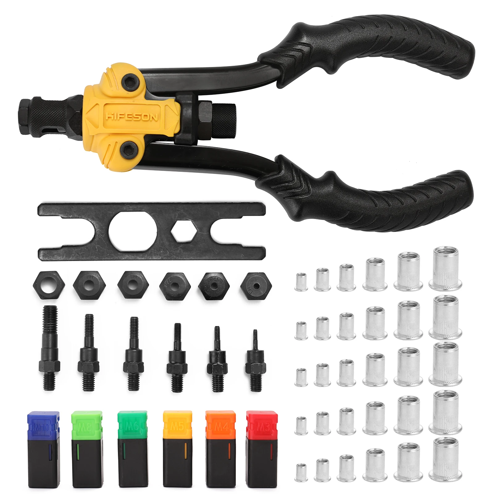 BT-606/05/17 Riveter Gun tool Hand Insert Rivet Nut Tool BT-606 Double Insert Manual Rivet Machine Riveting Tools with Nuts
BT-606/05/17 Riveter Gun tool Hand Insert Rivet Nut Tool BT-606 Double Insert Manual Rivet Machine Riveting Tools with Nuts