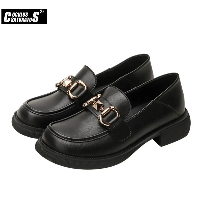 Genuine Leather Platform Loafers Women Spring New Low Heel British Style Loafers Slip-on Casual Shoes Classic Ladies Black Pumps
Genuine Leather Platform Loafers Women Spring New Low Heel British Style Loafers Slip-on Casual Shoes Classic Ladies Black Pumps