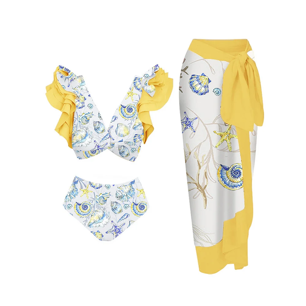 V-Neck Swimsuit Yellow Ruffled Swimwear 2023 Women New Two-Pieces Bikini Sets Beach Bathing Suits Summer Holiday Beachwear
V-Neck Swimsuit Yellow Ruffled Swimwear 2023 Women New Two-Pieces Bikini Sets Beach Bathing Suits Summer Holiday Beachwear