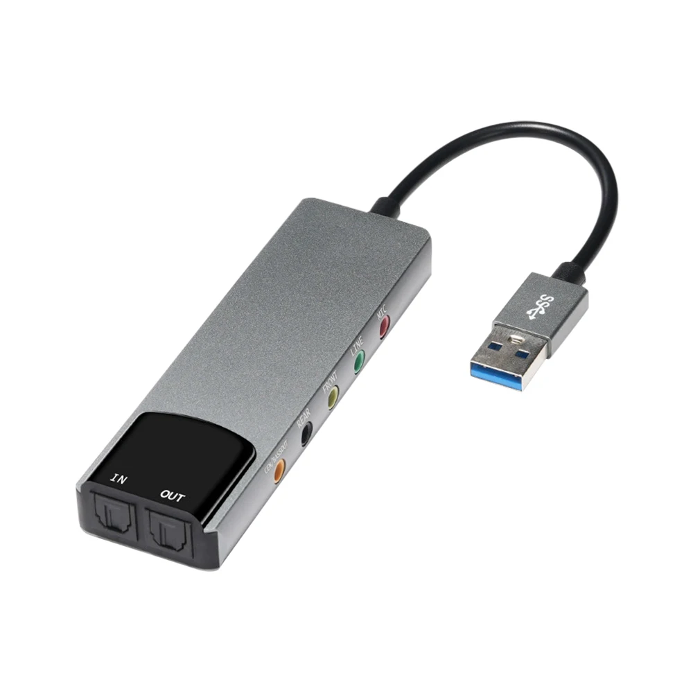 Внешняя звуковая карта USB 6 в 1, аудиоадаптер USB для наушников, микрофона, внешняя волоконно-оптическая звуковая карта с различными функциями
Внешняя звуковая карта USB 6 в 1, аудиоадаптер USB для наушников, микрофона, внешняя волоконно-оптическая звуковая карта с различными функциями