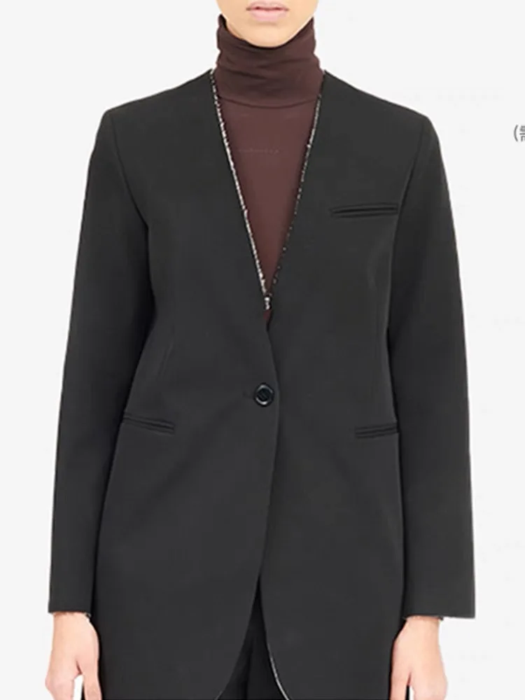 MM6* Women Spring/Autumn Coat Suit Blazer Shoulder Pad Black Fantasy Classic Vintage Viscose V-Neck One-Button
MM6* Women Spring/Autumn Coat Suit Blazer Shoulder Pad Black Fantasy Classic Vintage Viscose V-Neck One-Button
