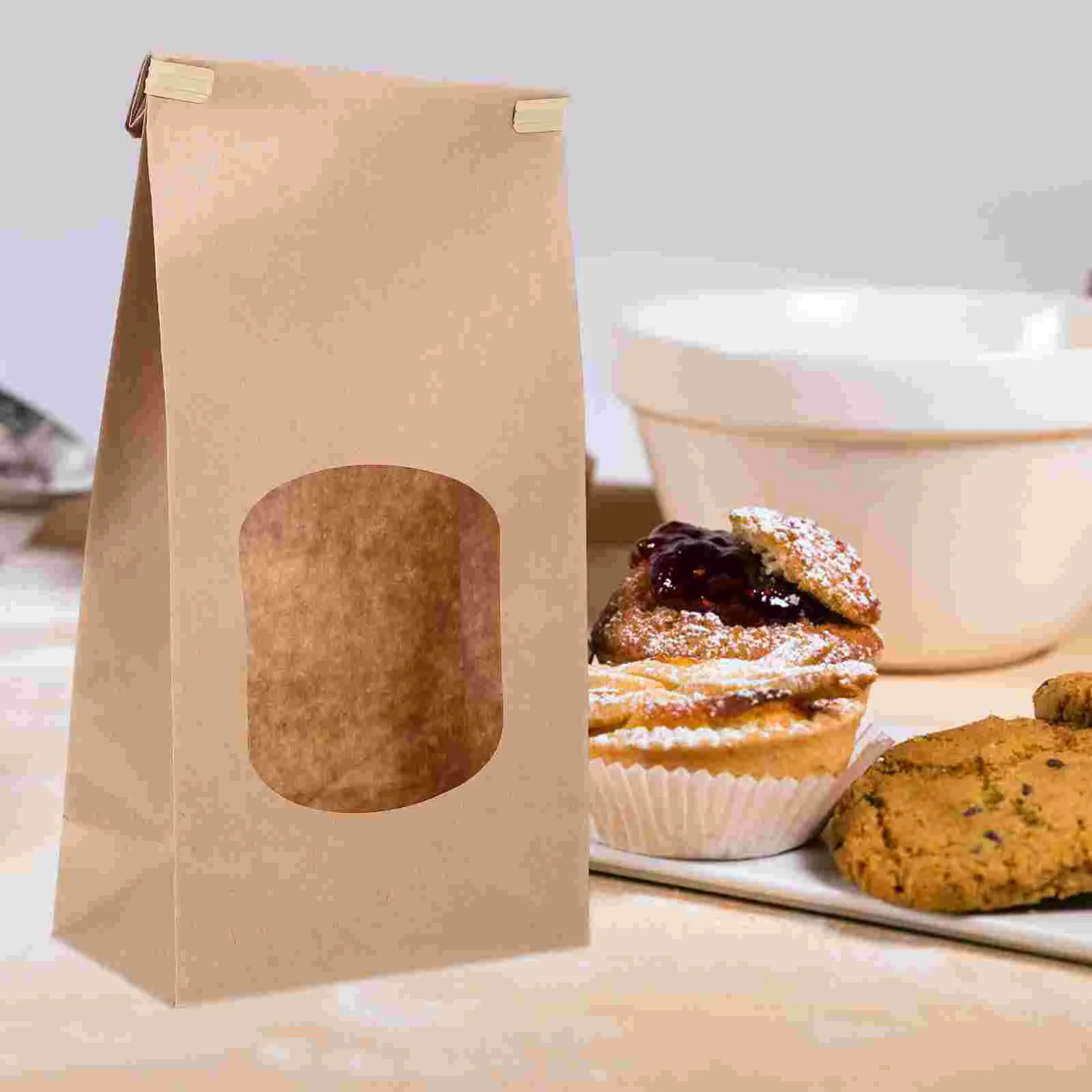 50 Pcs Bakery Accessory Household Bread Bags Seal Kraft Paper Convenient Cookie Holders Portable
50 Pcs Bakery Accessory Household Bread Bags Seal Kraft Paper Convenient Cookie Holders Portable