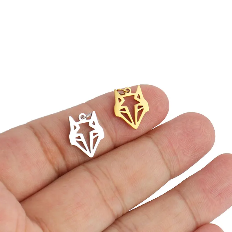5pcs Stainless Steel Wolf Charms Fit Geometry Tiger Animal Jewelry Making Pendant Charms Makings Necklaces For DIY Handmade
5pcs Stainless Steel Wolf Charms Fit Geometry Tiger Animal Jewelry Making Pendant Charms Makings Necklaces For DIY Handmade