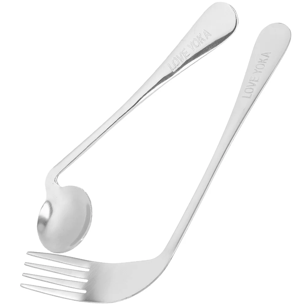 Old Man Elbow Fork Angled Spoon Patients Tableware Infant Eating Utensil Lightweight Adaptive Utensils Aid Auxiliary
Old Man Elbow Fork Angled Spoon Patients Tableware Infant Eating Utensil Lightweight Adaptive Utensils Aid Auxiliary
