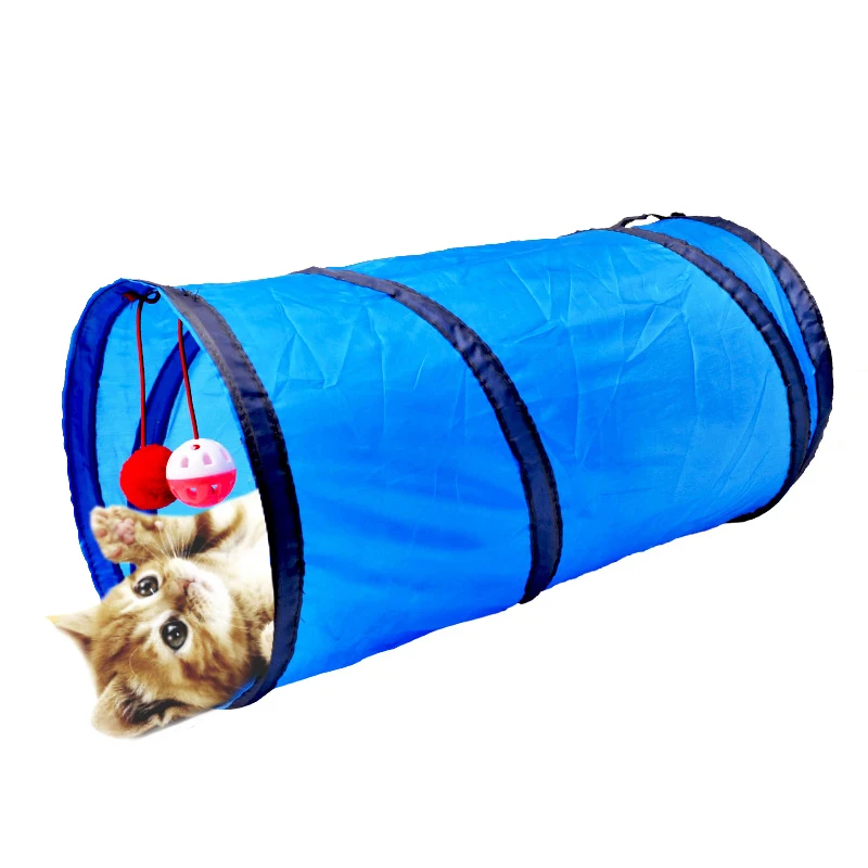 

Cat Tunnel Toy Funny Pet 2 Holes Play Tubes Balls Collapsible Crinkle Kitten Toys Puppy Ferrets Rabbit Play Dog Tunnel Tubes