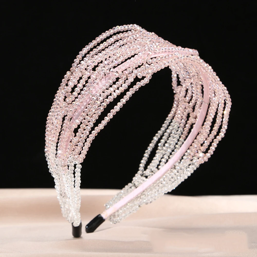 Pink Blue Crystal Beads Hair Band for Women Girls European American Fashion Bride Wedding Headband Korean Bridal Hair Jewelry
Pink Blue Crystal Beads Hair Band for Women Girls European American Fashion Bride Wedding Headband Korean Bridal Hair Jewelry