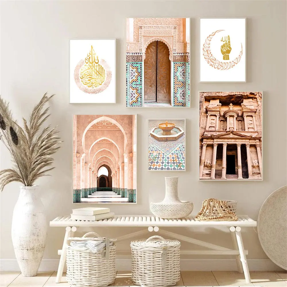 Islamic Calligraphy Poster Landscape Canvas Print Mosque Morocco Door Painting Bohemia Muslim Wall Art Picture Living Room Decor
Islamic Calligraphy Poster Landscape Canvas Print Mosque Morocco Door Painting Bohemia Muslim Wall Art Picture Living Room Decor