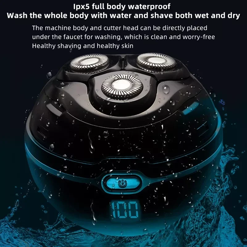 Бритва мужская с тройным лезвием и зарядкой от USB, 360 градусов
Бритва мужская с тройным лезвием и зарядкой от USB, 360 градусов