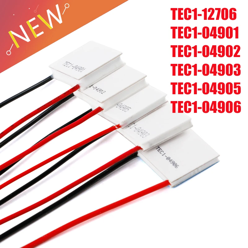 TEC1-12706 TEC1 04901 04902 04903 04905 04906 Термоэлектрический охладитель Пельтье 40*40 мм 12 В 5 В, модуль элементов Пельтье
TEC1-12706 TEC1 04901 04902 04903 04905 04906 Термоэлектрический охладитель Пельтье 40*40 мм 12 В 5 В, модуль элементов Пельтье