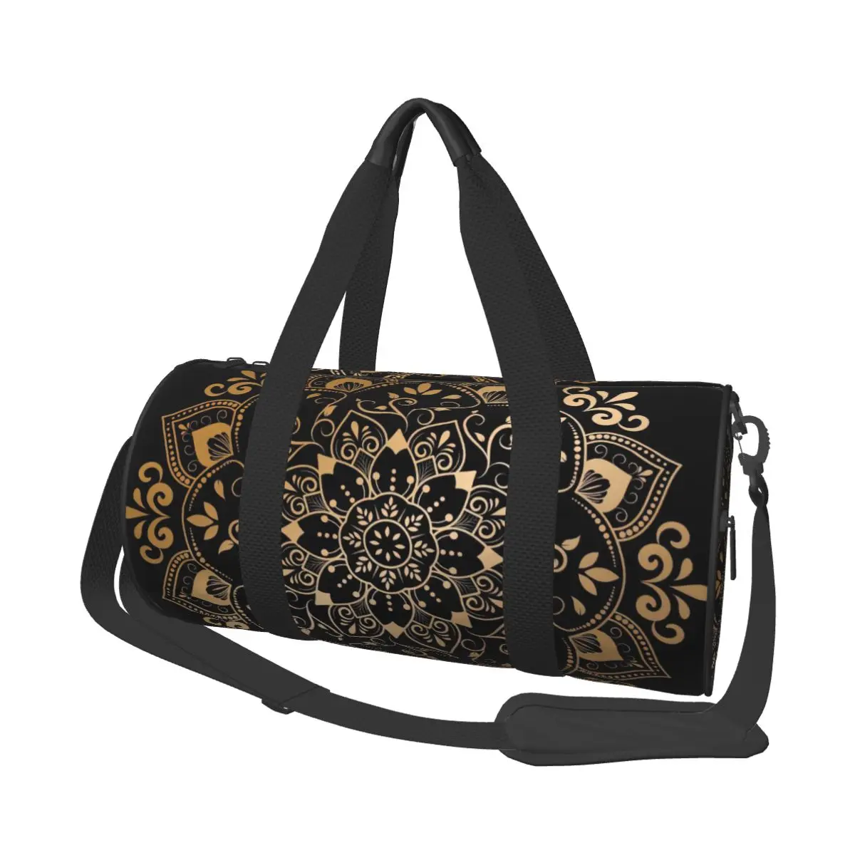 Luxury Gold Vintage Mandala Design Travel Bags Men Fitness Handbag Cylinder Shoulder Bag Women Large Travel Tote Luggage Bag
Luxury Gold Vintage Mandala Design Travel Bags Men Fitness Handbag Cylinder Shoulder Bag Women Large Travel Tote Luggage Bag