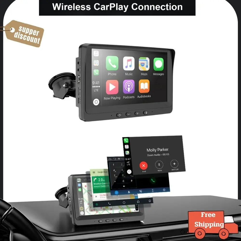 7 inch IPS Screen Car Audio Player Bluetooth-compatible for Wireless CarPlay Android Auto Navigation Monitor Car FM Multimedia
7 inch IPS Screen Car Audio Player Bluetooth-compatible for Wireless CarPlay Android Auto Navigation Monitor Car FM Multimedia
