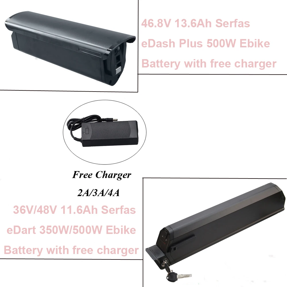 Serfas E-Bike Battery 46.8V 13.6Ah 36V 11.6Ah 48V 11.6Ah 556.8Wh 350W 500W Lithium-ion Electric Bike Battery eDash Plus eDart
Serfas E-Bike Battery 46.8V 13.6Ah 36V 11.6Ah 48V 11.6Ah 556.8Wh 350W 500W Lithium-ion Electric Bike Battery eDash Plus eDart