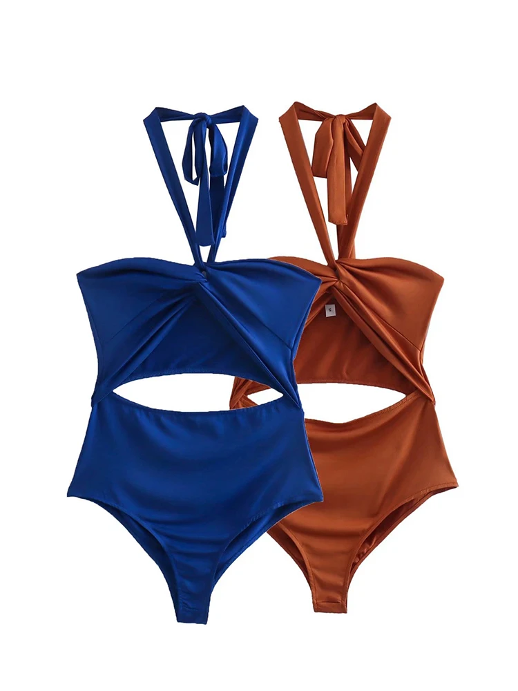 Summer Sexy Halter Dark Blue Bodysuits 2022 Women Sleevless Hollow Out Waist Backless Bodysuit
Summer Sexy Halter Dark Blue Bodysuits 2022 Women Sleevless Hollow Out Waist Backless Bodysuit
