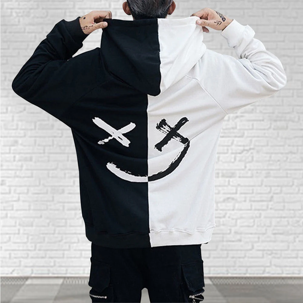 Men Hoodies Sweatshirts Happy Smiling Face Print Headwear Hoodie Women Patchwork Hoodies Hip Hop Streetwear Hooded Pullover
Men Hoodies Sweatshirts Happy Smiling Face Print Headwear Hoodie Women Patchwork Hoodies Hip Hop Streetwear Hooded Pullover
