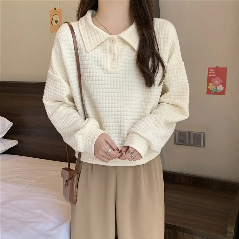 Yasuk Autumn Winter Fashion Casual T-Shirts Polo Pullover Women's Loose Top All-Match Sporty Student Girl Preppy Style
Yasuk Autumn Winter Fashion Casual T-Shirts Polo Pullover Women's Loose Top All-Match Sporty Student Girl Preppy Style