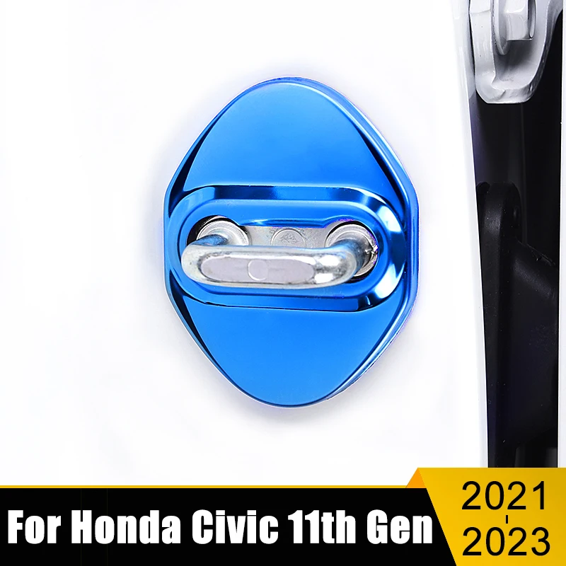 

Stainless Car Door Lock Buckle Trim Cover Protect Rust Stickers Decoration Accessories For Honda Civic 11th Gen 2021 2022 2023