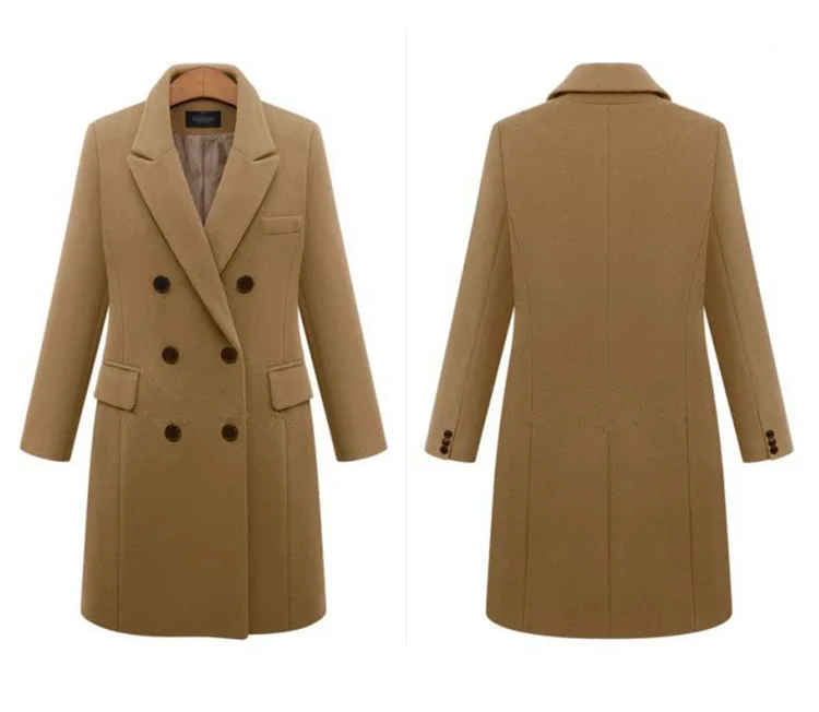 Autumn and Winter Mid-length Plus Size Woolen Women's Coat Double-breasted Woolen Coat European Station
Autumn and Winter Mid-length Plus Size Woolen Women's Coat Double-breasted Woolen Coat European Station
