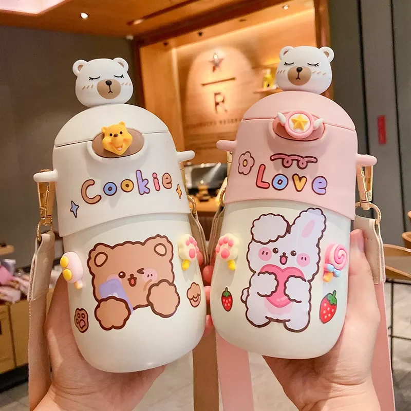 500 ML New Kawaii Bear Thermos Bottle Cute Kids Straw Water Bottle Insulated Stainless Steel Student Girls Thermal Drink Bottles
500 ML New Kawaii Bear Thermos Bottle Cute Kids Straw Water Bottle Insulated Stainless Steel Student Girls Thermal Drink Bottles