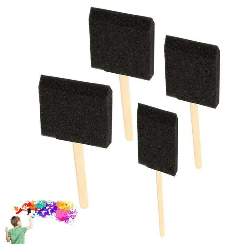 Foam Paint Brushes Foam Sponge Wood Handle Paint Brush Set Of 4 Wood Handles Sponge Foam Brush Painting Foam Brush Tool In Black
Foam Paint Brushes Foam Sponge Wood Handle Paint Brush Set Of 4 Wood Handles Sponge Foam Brush Painting Foam Brush Tool In Black