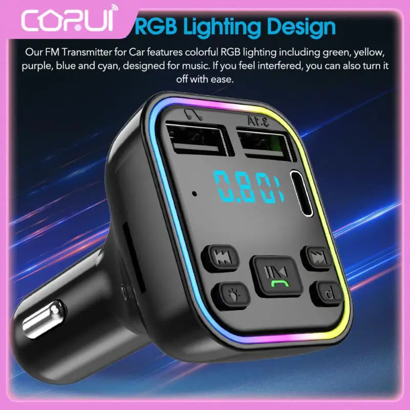 Mp3 Modulator Player Car Charger Multifunction Fast Charger Pd Type-c Dual Usb 3.1a Colorful Ambient Light Pd Fast Charging
Mp3 Modulator Player Car Charger Multifunction Fast Charger Pd Type-c Dual Usb 3.1a Colorful Ambient Light Pd Fast Charging