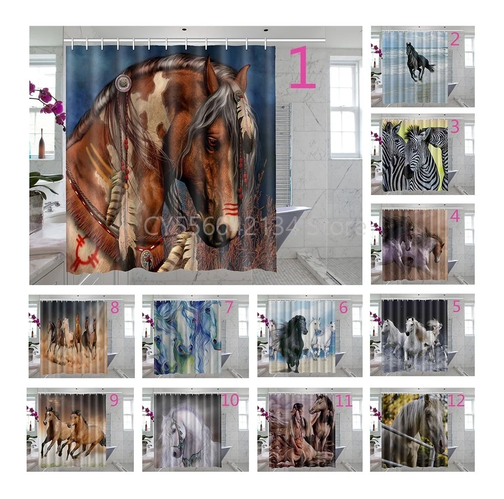 Horse Pattern Shower Curtains Bath Curtain Waterproof Bathroom Decor With Hooks 3d Printing Bath Curtain
Horse Pattern Shower Curtains Bath Curtain Waterproof Bathroom Decor With Hooks 3d Printing Bath Curtain