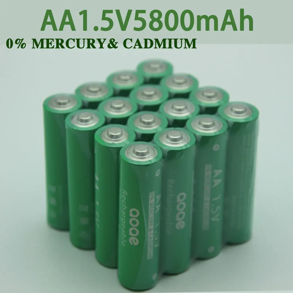 New 5800 MAH Rechargeable Battery AA 1.5V 5800mah Chargeable for Clock Toys Flashlight Remote Control Camera Battery+ Charger
New 5800 MAH Rechargeable Battery AA 1.5V 5800mah Chargeable for Clock Toys Flashlight Remote Control Camera Battery+ Charger