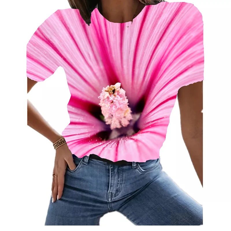Zomer mode bloemen hibiscus patroon collectie. 3D-geprint harajuku dames T-shirt met ronde hals en korte mouwen
Zomer mode bloemen hibiscus patroon collectie. 3D-geprint harajuku dames T-shirt met ronde hals en korte mouwen
